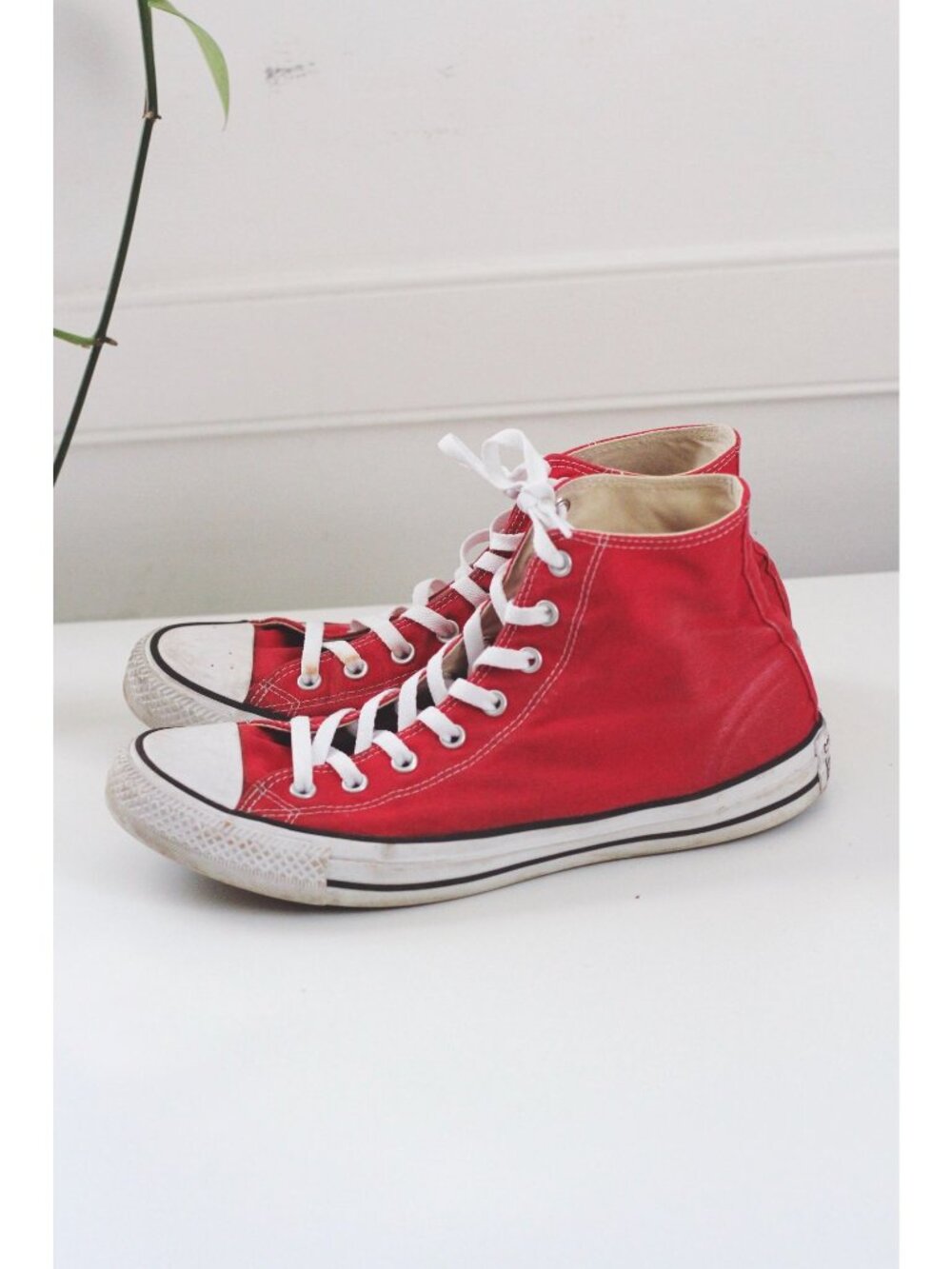 Red Converse All Star High-Top Sneakers Mens Size 11.5 Classic Canvas Shoes - Picture 4 of 6